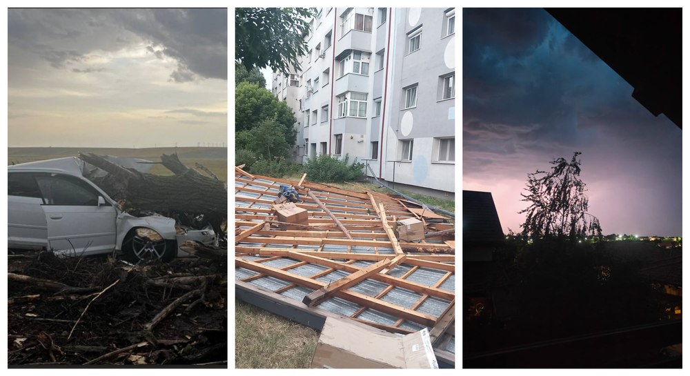 Furtuni în România. Tânăr ucis de trăsnet. În București, zborurile au fost deviate: „Pilotul ne-a arătat țara”