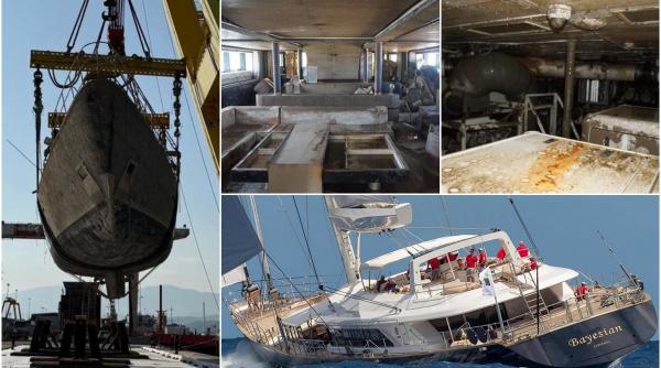 Primele imagini din interiorul epavei iahtului Bayesian. Cum arată salonul de lux unde petreceau Mike Lynch și invitații săi