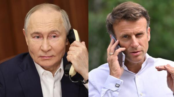 Putin și Macron au vorbit la telefon, pentru prima dată în ultimii 3 ani. Ce i-a spus președintele rus despre războiul din Ucraina