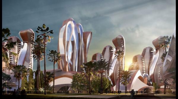 mega orașul futurist - Imagine ilustrativă