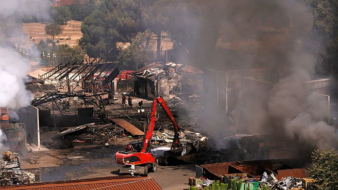 Foto reprezentând explozie benzinărie roma - Știri România