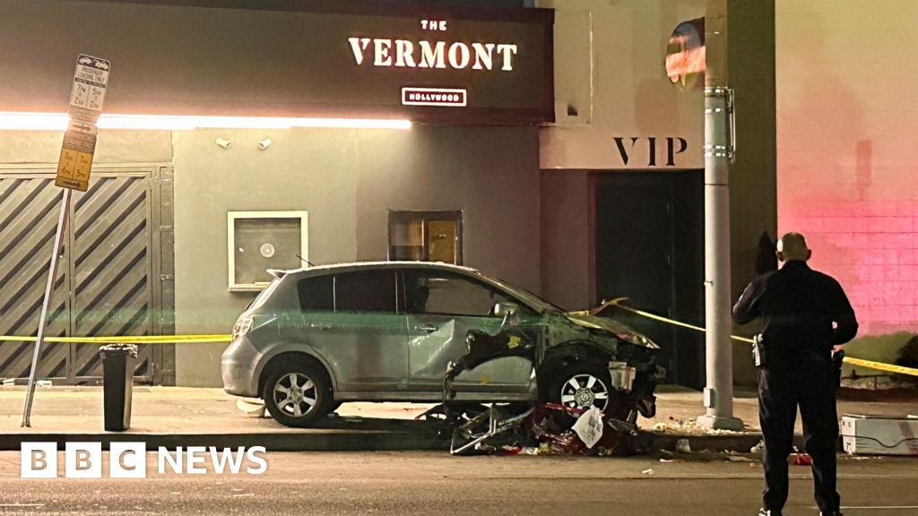 O mașină a intrat în mulțime în fața unui club de noapte din Los Angeles, rănind 30 de persoane.