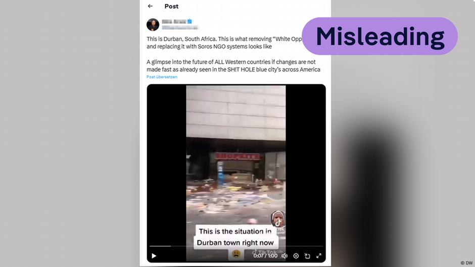 Verificare a faptelor: Un videoclip viral din Durban prezintă în mod eronat Africa de Sud post-apartheid