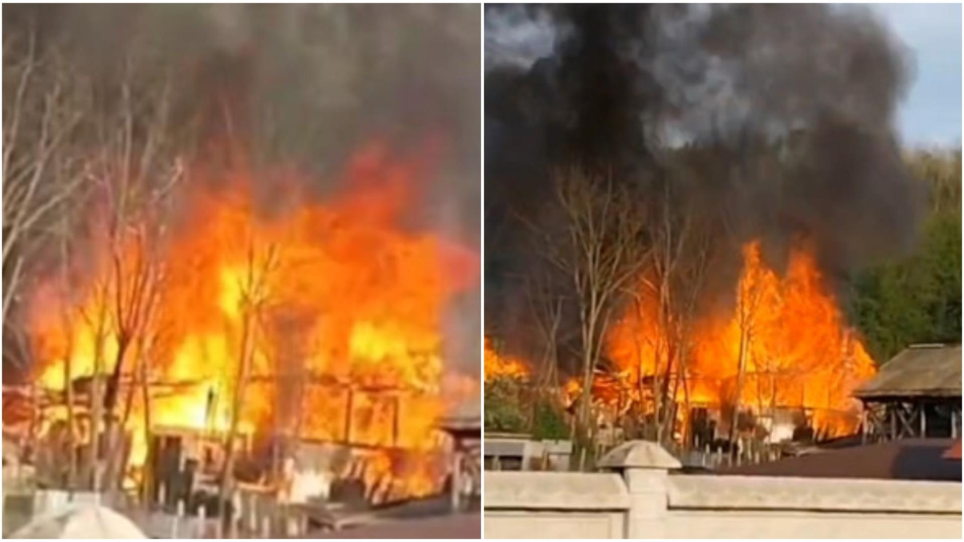 Foto reprezentând incendiu proporții într - Știri România