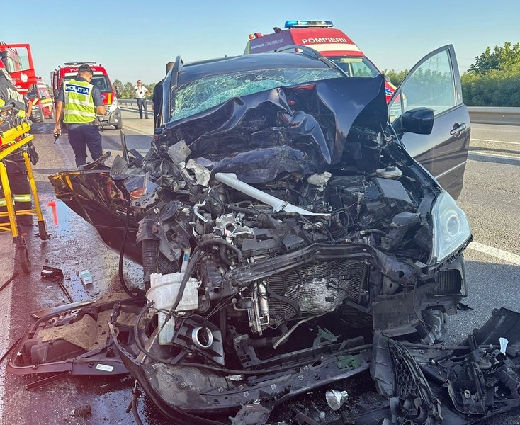 Foto reprezentând accident grav autostrada - Știri România
