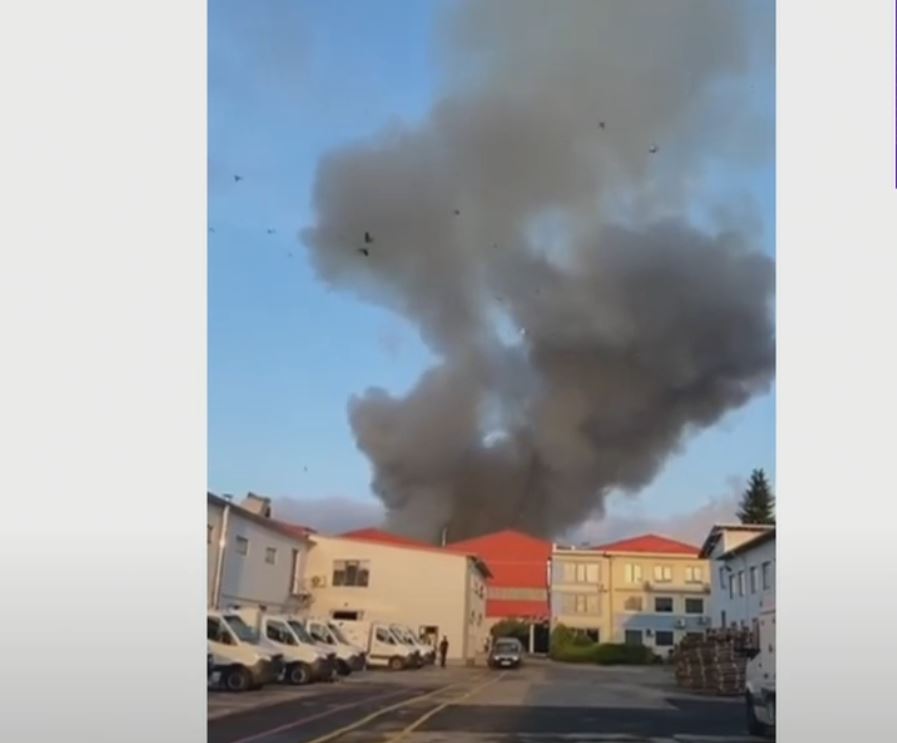 Vizual pentru explozie urmată incendiu pe Top10stiri.ro