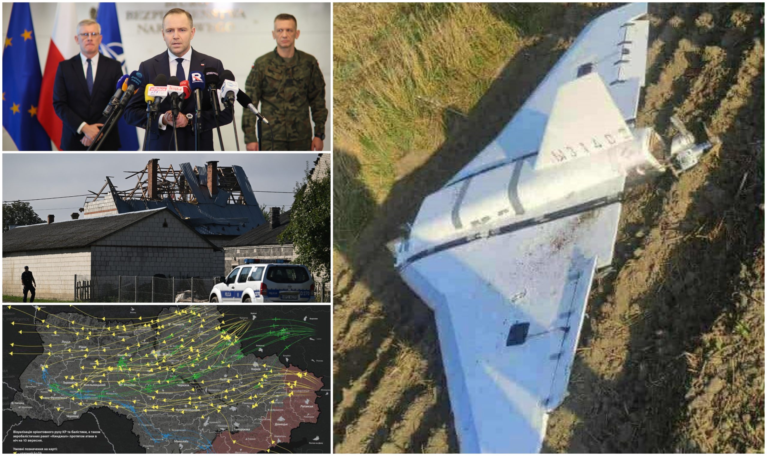 polonia doborât drone